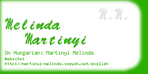 melinda martinyi business card